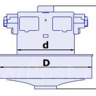 фото электродвигатель на пылесос 1800W H112h35Ø135 Mot6