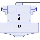 фото электродвигатель на пылесос 2200W H117h35Ø135 Mot9